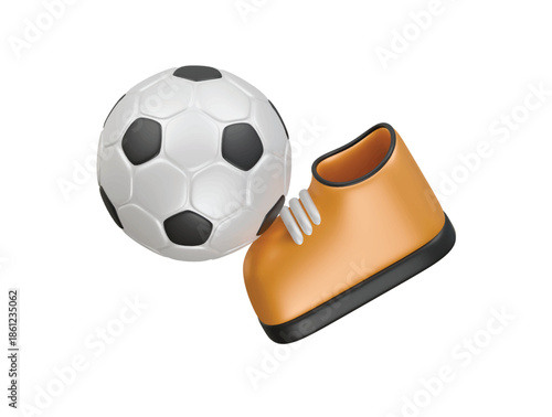 soccer cleats icon 3d illustration render
