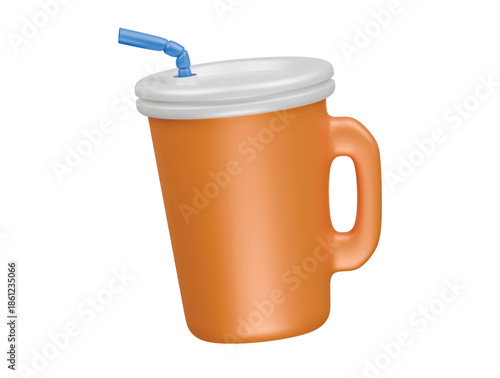 drink glass icon 3d illustration render