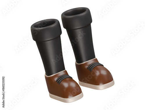 football socks shoes icon 3d illustration render