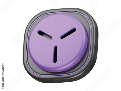 mini socket icon 3d illustration render