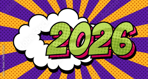 Wallpaper Mural Comic style 2026 text background Torontodigital.ca