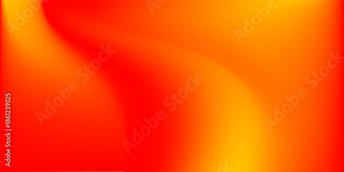 Abstract gradient background of glossy red and yellow colors. beauty curved shape composition illustration art for banner, poster, brochure, digital, web, page, surface, decoration, advertising