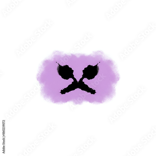 Purple butterfly silhouette