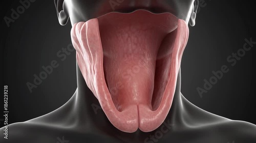 3D Animation of a Rotating Human Uvula and Oral Anatomy