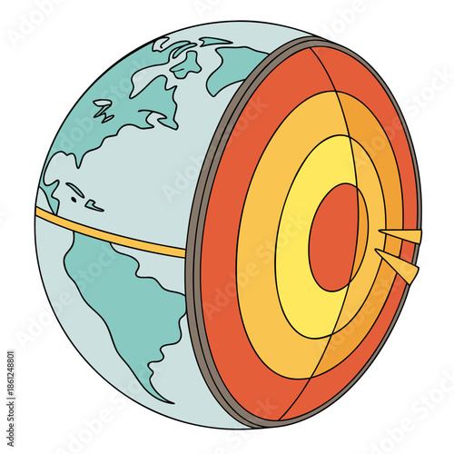Earth's internal structure illustrated