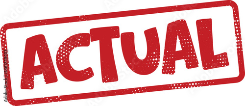 Red Actual stamp with white background