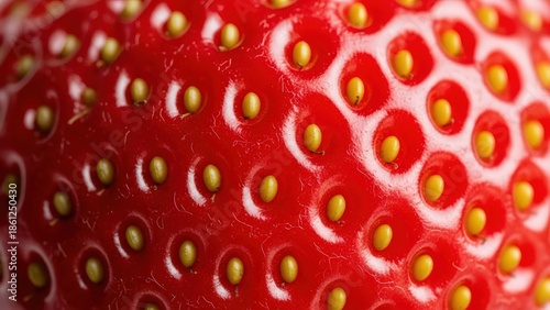 Wallpaper Mural Close-up shot of a ripe strawberry, highlighting its vibrant red color and textured surface. The image offers a detailed view of the fruit's natural beauty Torontodigital.ca