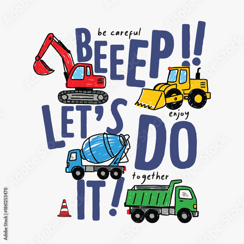 BEEP! Let's Do It! Construction Trucks