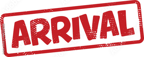 Red arrival stamp