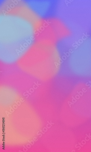 Abstract Grainy Background with Neon Pink, Purple, and Blue Bokeh Blur