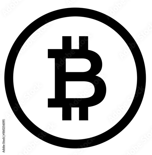 Bitcoin logo symbolizing digital currency and cryptocurrency on transparent background