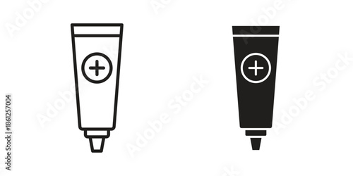 Ointment icons symbol, logo illustration. Vector graphics set