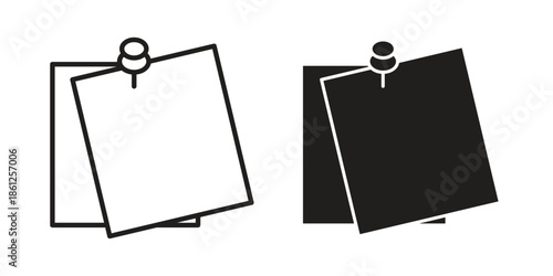 Notes icons symbol, logo illustration. Vector graphics set