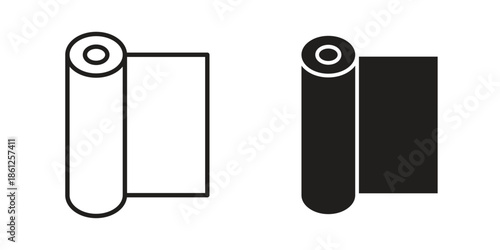 Paper roll icons symbol, logo illustration. Vector graphics set