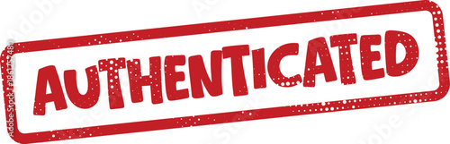 Red authenticated stamp
