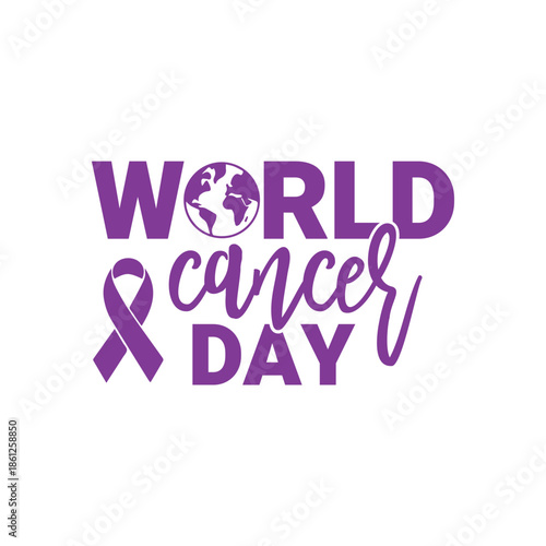 World Cancer Day, World cancer day event poster, World cancer day illustration vector design.
