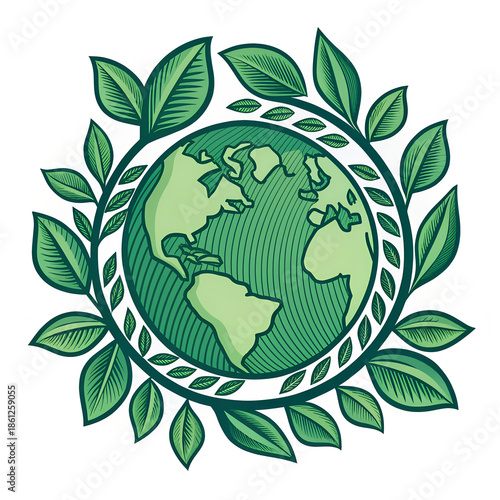 green leaves around the globe