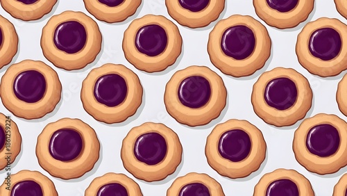 ブルーベリージャムのクッキーの壁紙