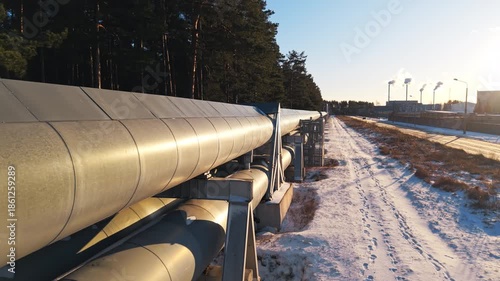 Wallpaper Mural Inspection of pipeline and joints, Drone captures detailed imagery of pipeline and support structures Torontodigital.ca