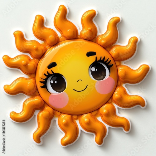 Bright and cheerful sun illustration brings warmth and joy to any setting