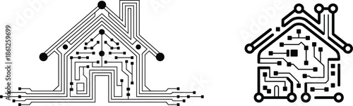 circuit board house designs for modern technology and architecture concepts
