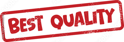 Red best quality stamp isolated on transparent background