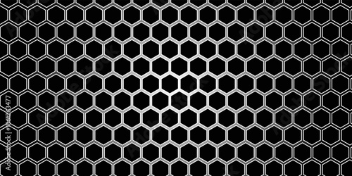 Gray background. Dark hexagon carbon fiber texture. Metal texture steel background. Design template vector illustration
