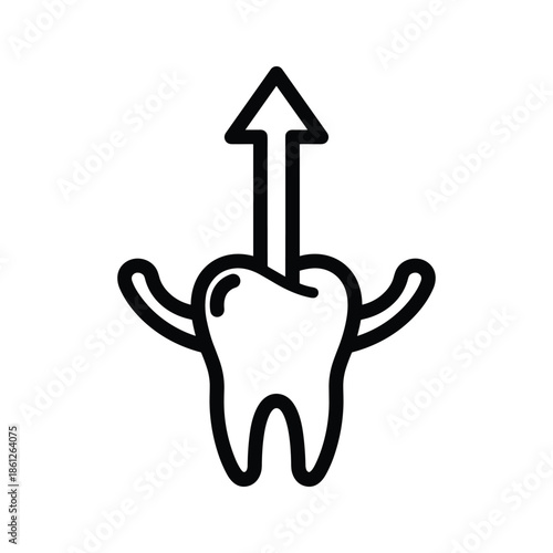 Tooth Extraction Icon Simple Design