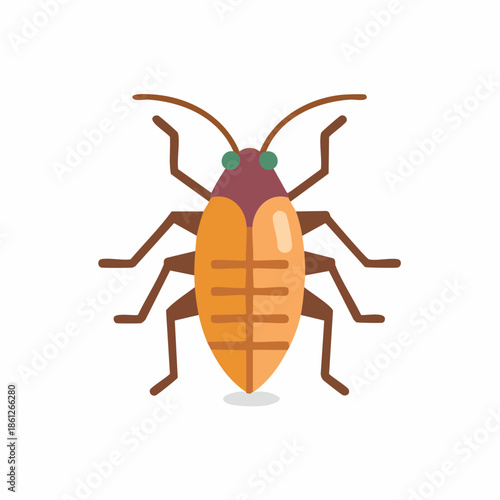 Illustration of a Small Brown and Tan Insect