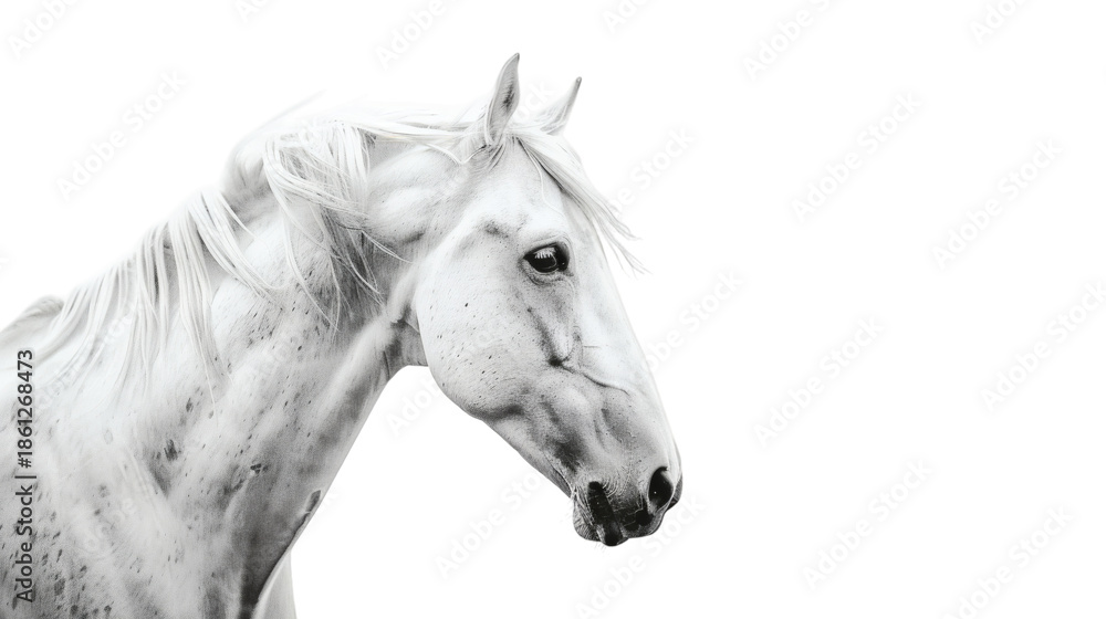Fototapeta premium Horse isolated on white background