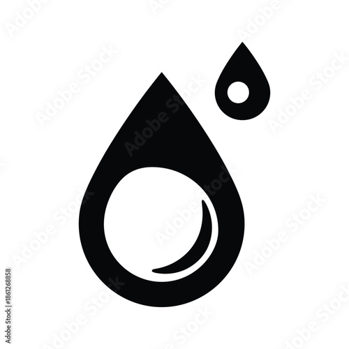 Water Drop Icon Simple Design