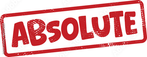 Red rubber stamp with absolute text