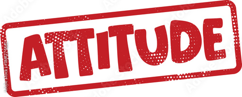 Red rubber stamp with attitude text