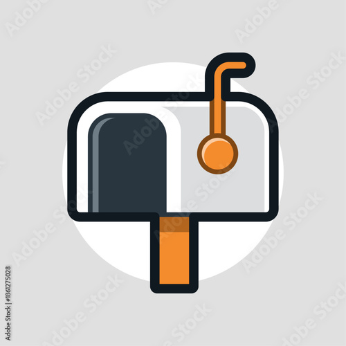 Isolated Post Box Digital Illustration