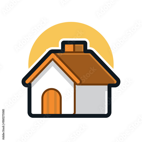 Cartoon Illustration for Lovely House