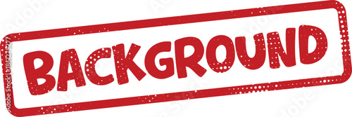 Red rubber stamp with background text