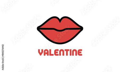 Valentine Lips Icon