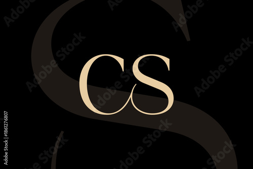 CS or SC letter logo icon design. Classic style luxury initials monogram.