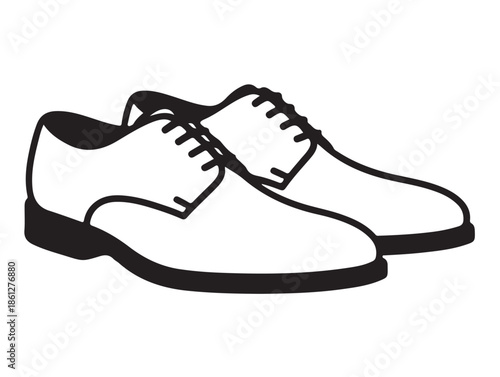 New fashion shoes icon image in silhouette..