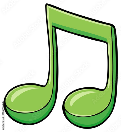 Green Musical Notes Illustration