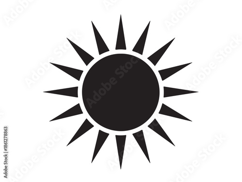 Solar Gleam icon in silhouette white background۔