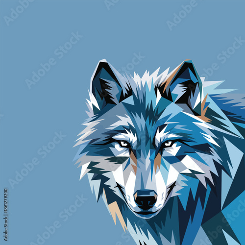 A fierce wild wolf head portrait and black and white canine vector illustration featuring a majestic siberian husky face isolated like a predator beast tattoo or siberian malamute pet