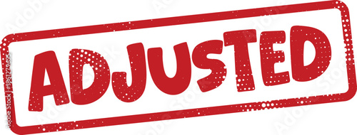 Red stamp with adjusted text