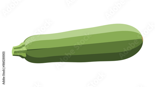 Vibrant green zucchini illustration showcasing its fresh and healthy appeal simple produce depiction