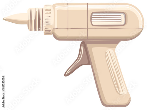 Crafting Hot Glue Gun Illustration for DIY Projects