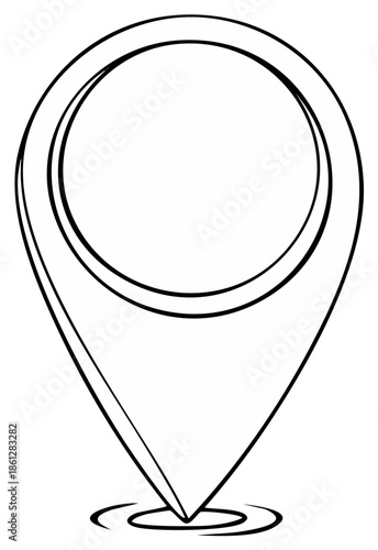 Location marker outline illustration