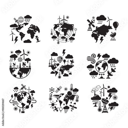 Global Weather Science and Climate Research – World Meteorological Day Concept