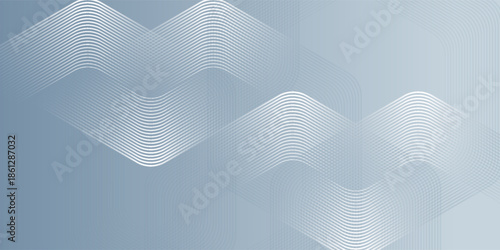 Abstract Blue Wave Pattern Background. A modern abstract background featuring layered white wave lines forming a repeating chevron pattern on a soft blue gradient backdrop.