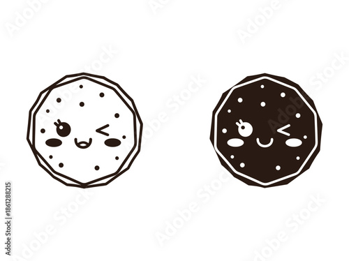 Cute cookie characters with different flavors