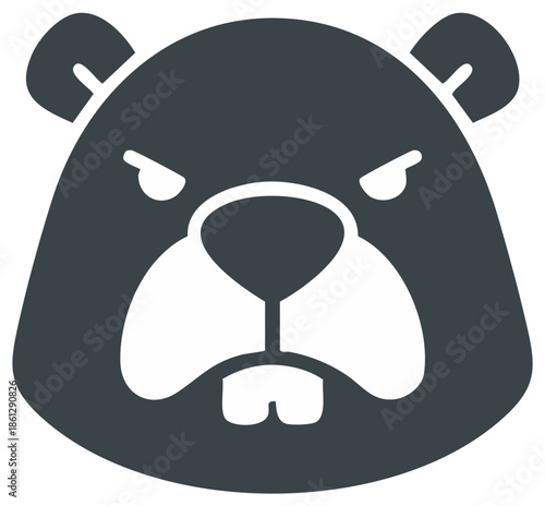 Angry Beaver Cartoon Character Illustration Isolated for Wildlife Animal Mascot Design